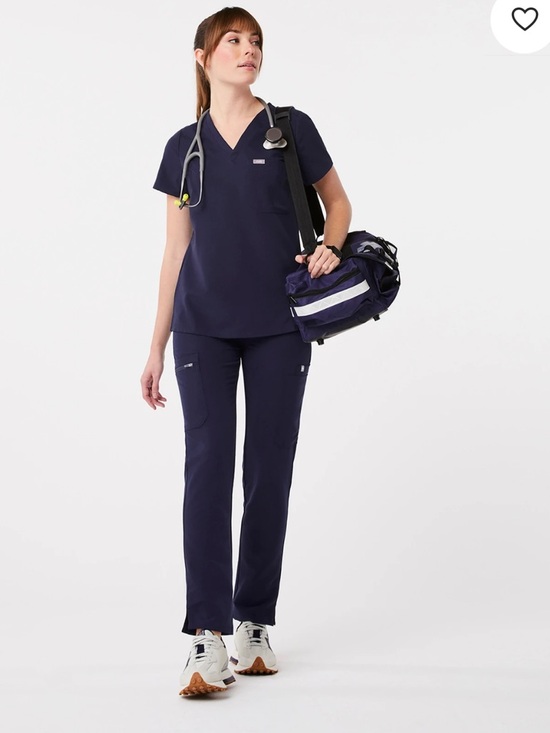 Figs Tops - Figs Technical Collection in Deep Blue Nurse scrubs size large 2 piece set